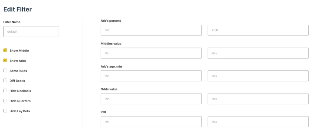 betwasp filtering 1/2