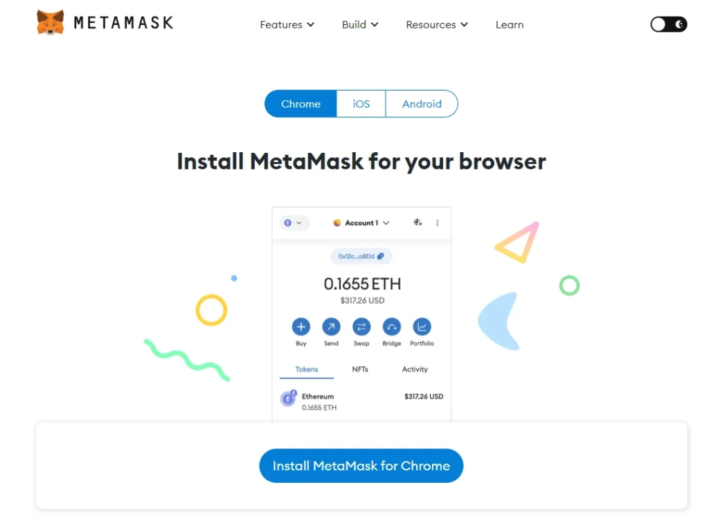 screenshot of site metamask crypto wallet for sports betting site
